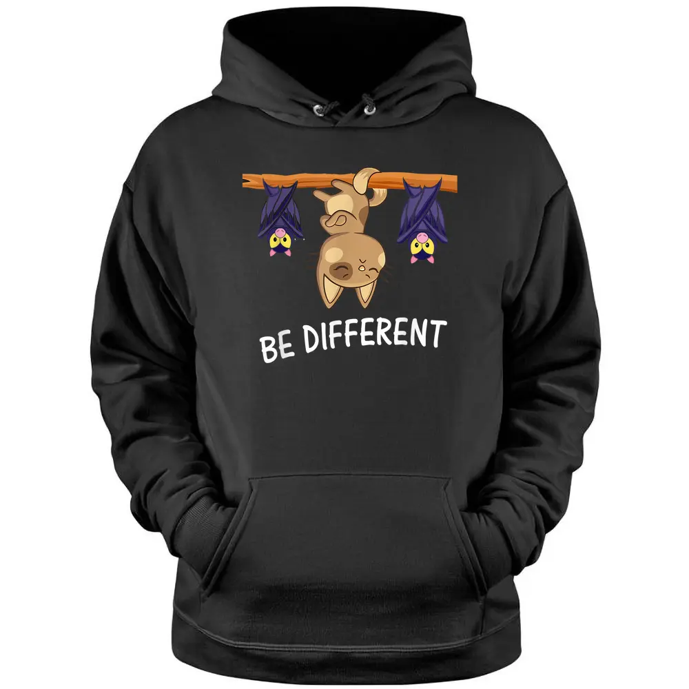 Cat With Bats Be Different Hoodie