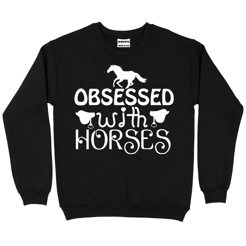 Obsessed With Horses SweatShirt - Black