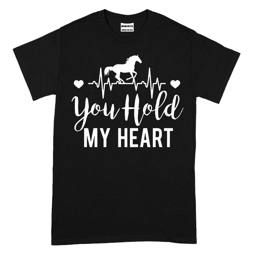You Hold My Heart Horse TShirt - Black