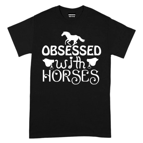 Obsessed With Horses TShirt - Black