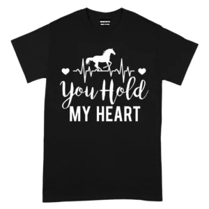 You Hold My Heart Horse TShirt - Black