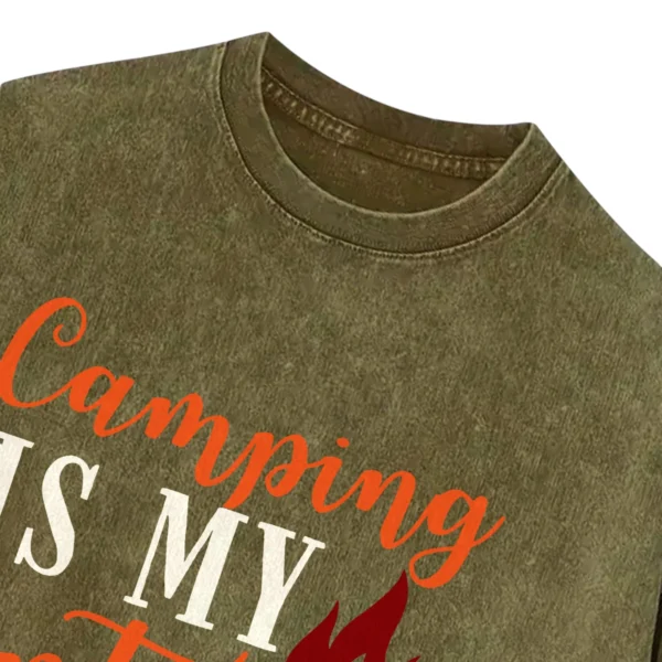 Camping Is My Anti Depressent Washed Tshirts Gift For Fan