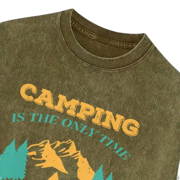 Camping Is The Only Time Being Dirty Is A Good Thing Washed Tshirts Gift For Fan