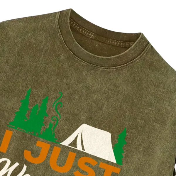 I Just Want To Go Camping And Take Naps Vintage Washed Tshirts Gift For Fan