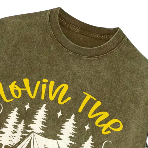 Lovin The Camping Life Washed Tshirts Gift For Fan