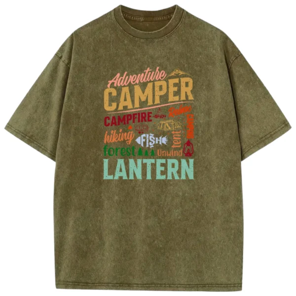 Adventure Camper Washed Tshirts Gift For Fan