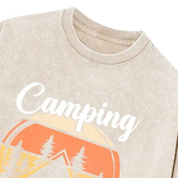 Camping Crew Washed Tshirts Gift For Fan