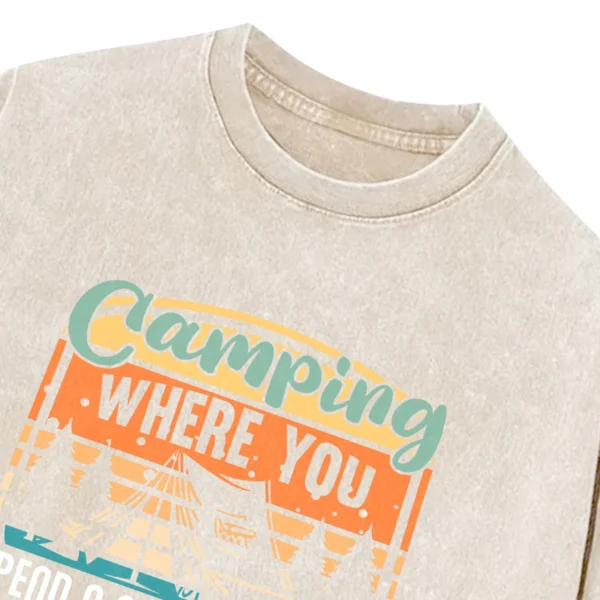 Camping Where You Spend A Small Fortune Vintage Washed Tshirts Gift For Fan