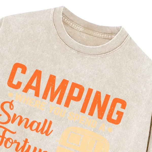 Camping Where You Spend A Small Fortune Washed Tshirts Gift For Fan