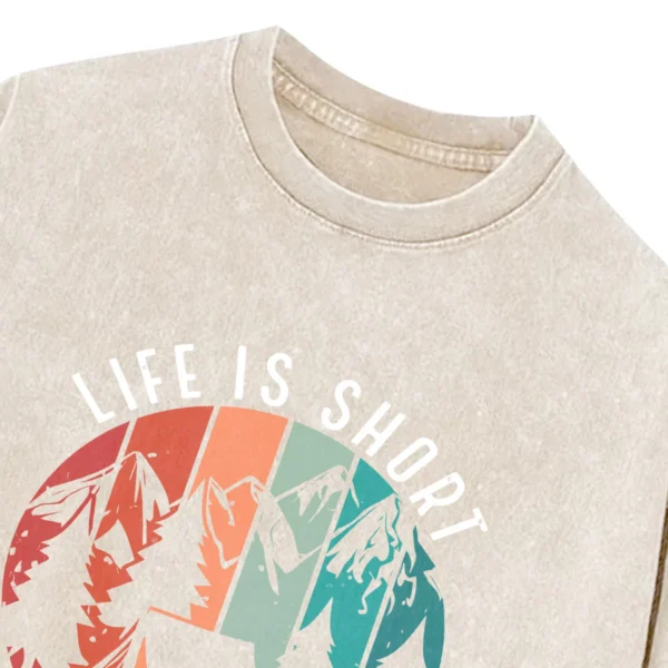 Life Is Short Camp Often Retro Washed Tshirts Gift For Fan