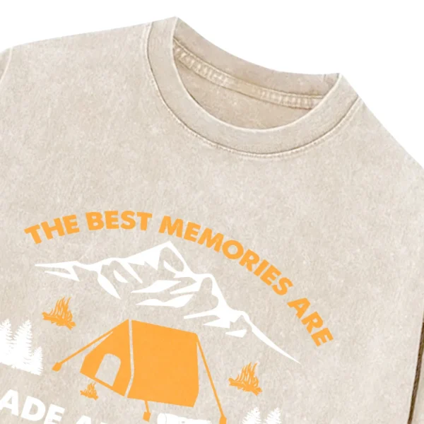 The Best Memories Are Made Around The Camping Washed Tshirts Gift For Fan