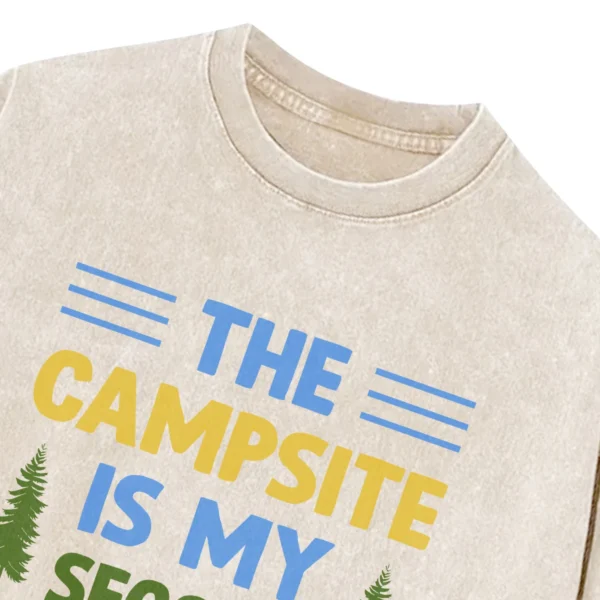 The Campsite Is My Second Home Washed Tshirts Gift For Fan