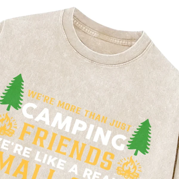 We’re More Than Just Camping Friends Washed Tshirts Gift For Fan