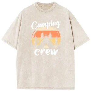 Camping Crew Washed Tshirts Gift For Fan
