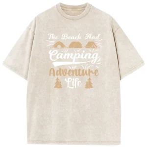 The Beach And Camping Adventure Life Washed Tshirts Gift For Fan