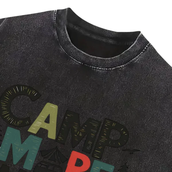 Camp More Worry Less Washed Tshirts Gift For Fan