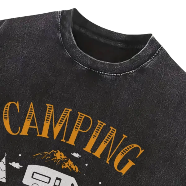 Camping Awaits Go Find It Washed Tshirts Gift For Fan