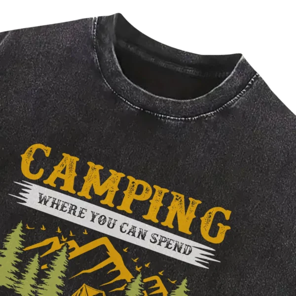 Camping Where You Can Spend To Live Like A Homeless Person Washed Tshirts Gift For Fan