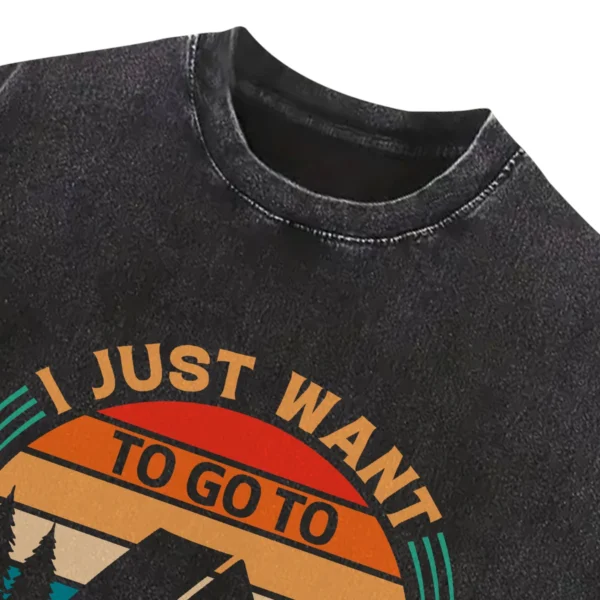 I Just Want Camping And Take Naps Washed Tshirts Gift For Fan