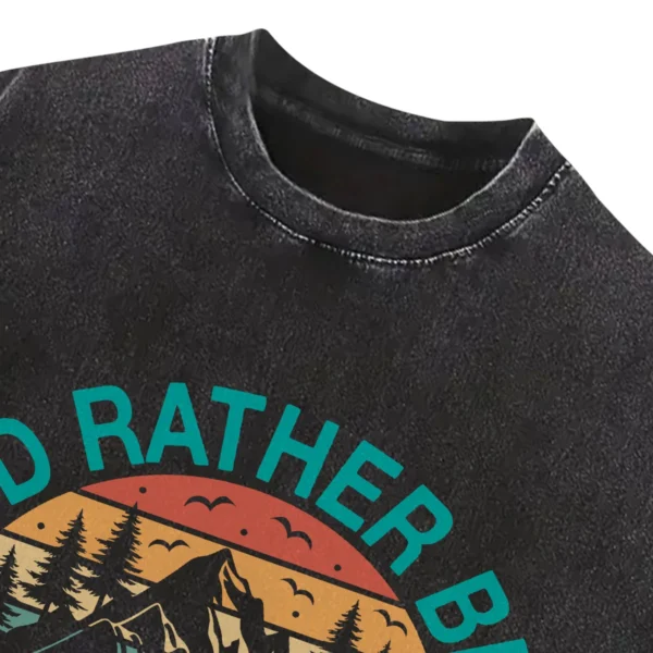 I’d Rather Be Camping Washed Tshirts Gift For Fan