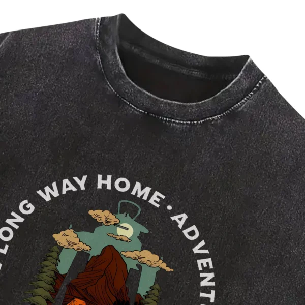 Take The Long Way Home Adventure Awaits Camping Washed Tshirts Gift For Fan