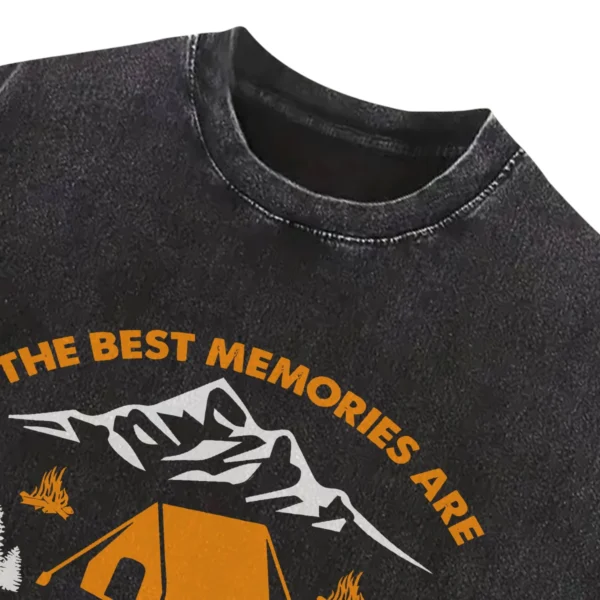 The Best Memories Are Made Around The Camping Washed Tshirts Gift For Fan