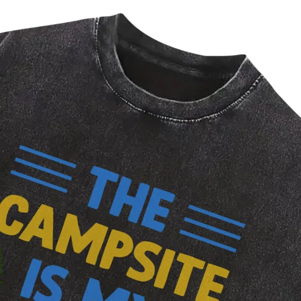 The Campsite Is My Second Home Washed Tshirts Gift For Fan