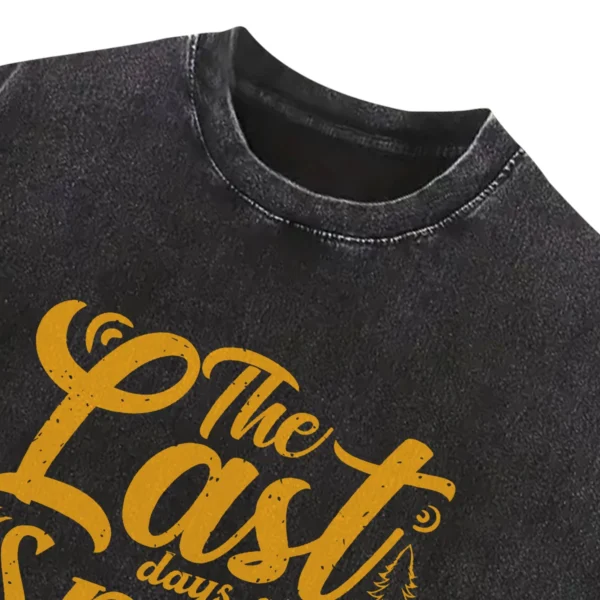 The Last Days Are Spent Camping Washed Tshirts Gift For Fan
