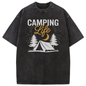 Camping Life Washed Tshirts Gift For Fan