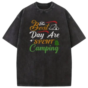The Best Day Are Spent Camping Washed Tshirts Gift For Fan