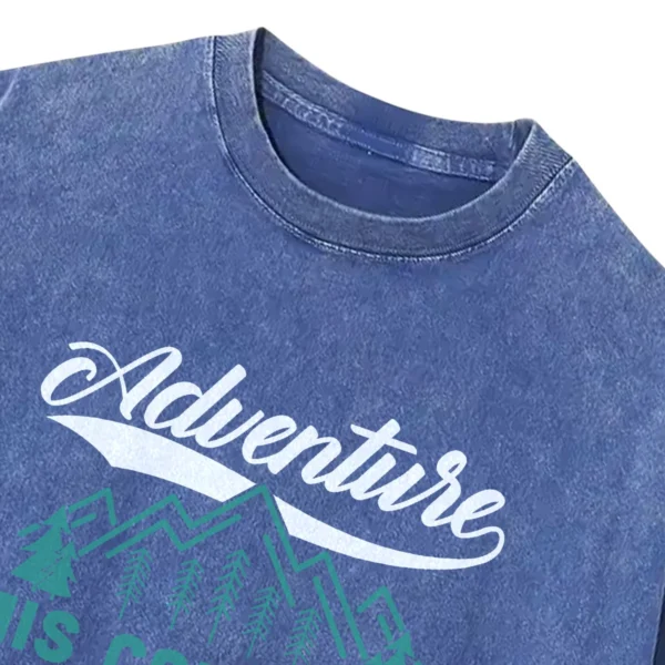 Adventure Is Calling Happy Camping Washed Tshirts Gift For Fan