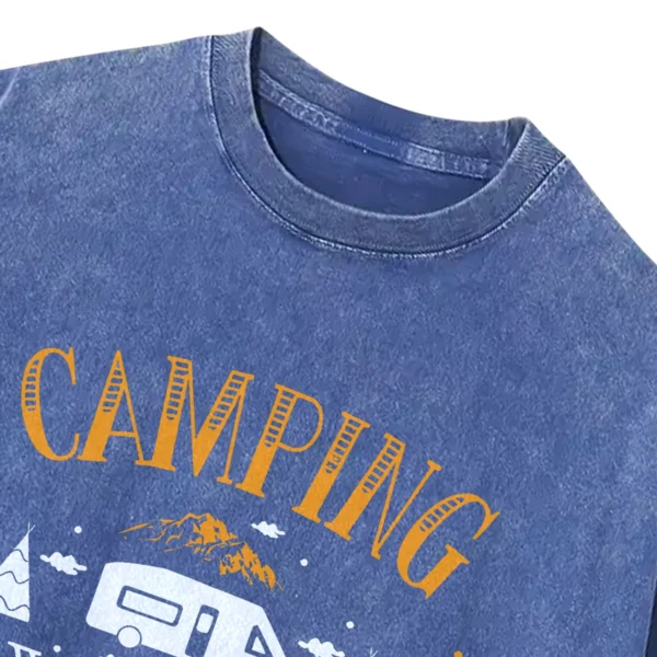 Camping Awaits Go Find It Washed Tshirts Gift For Fan