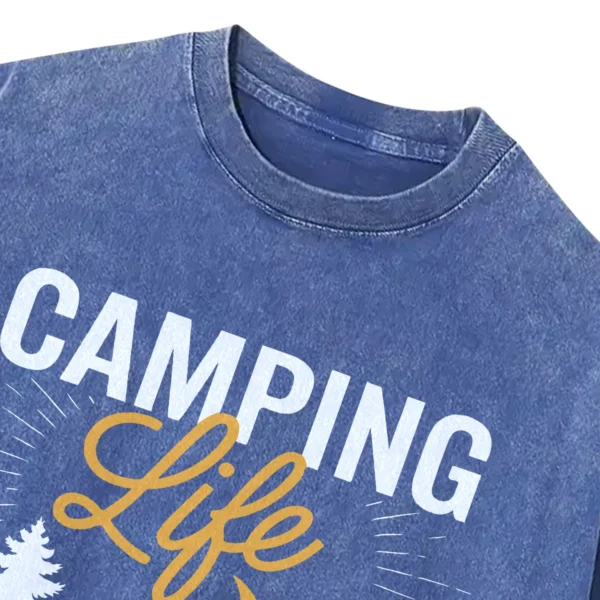 Camping Life Washed Tshirts Gift For Fan