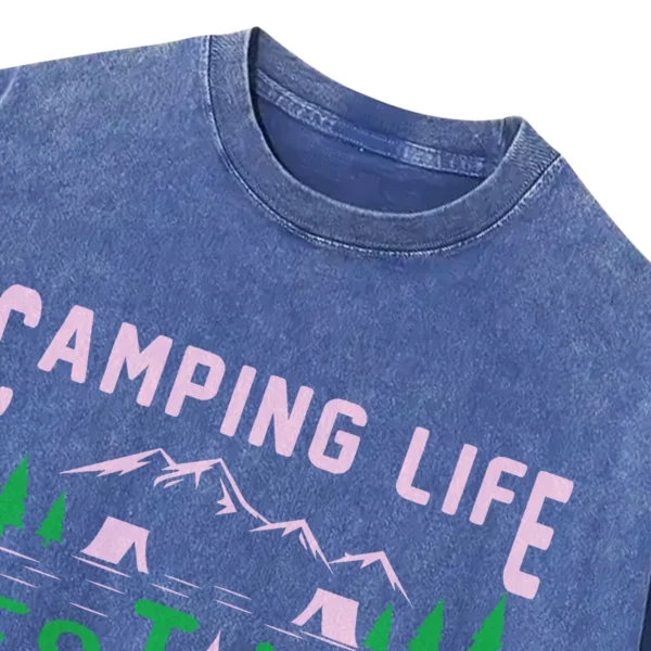 Camping Life Best Life Washed Tshirts Gift For Fan