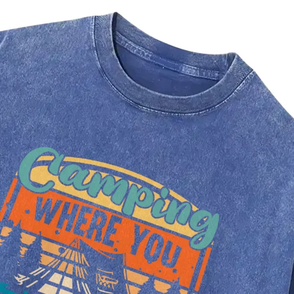 Camping Where You Spend A Small Fortune Vintage Washed Tshirts Gift For Fan