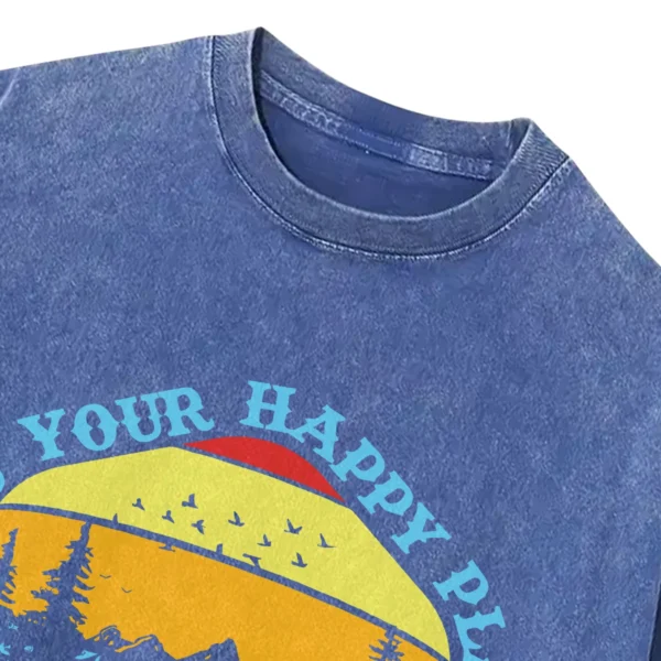 End Your Happy Place Camp Out Washed Tshirts Gift For Fan