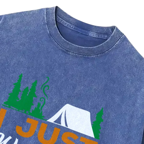 I Just Want To Go Camping And Take Naps Vintage Washed Tshirts Gift For Fan