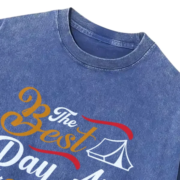 The Best Day Are Spent Camping Washed Tshirts Gift For Fan