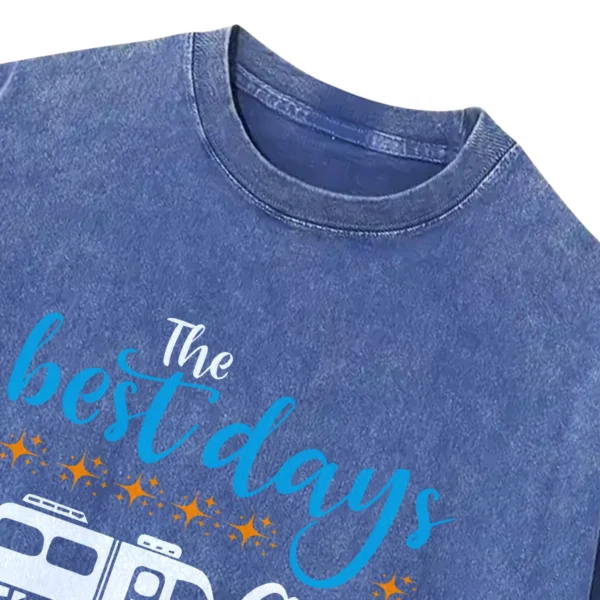 The Best Days Are Spent Camping Washed Tshirts Gift For Fan