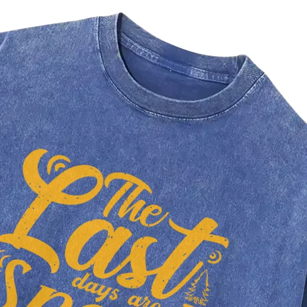The Last Days Are Spent Camping Washed Tshirts Gift For Fan