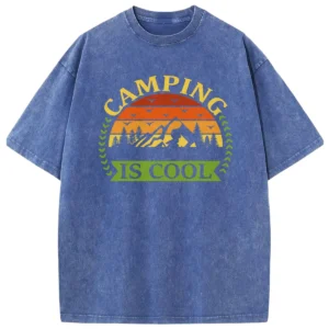 Camping Is Cool Washed Tshirts Gift For Fan
