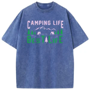 Camping Life Best Life Washed Tshirts Gift For Fan