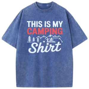 This Is My Camping Shirt Washed Tshirts Gift For Fan