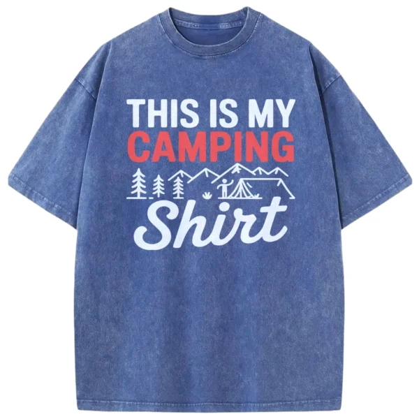 This Is My Camping Shirt Washed Tshirts Gift For Fan