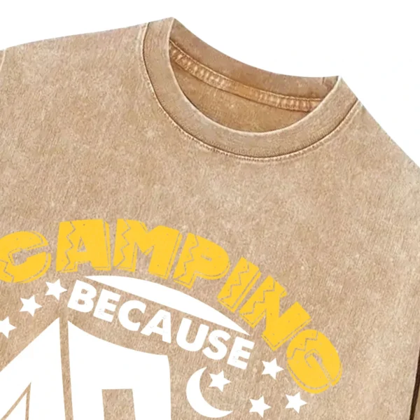 Camping Because Therapy Is Expensive Washed Tshirts Gift For Fan