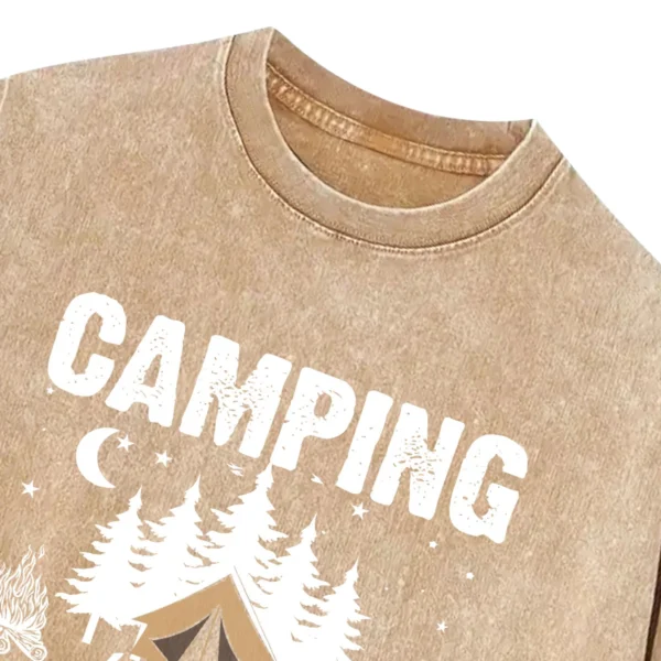 Camping Because Therapy Is Expensive Vintage Washed Tshirts Gift For Fan