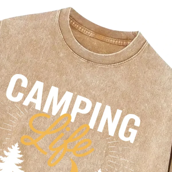 Camping Life Washed Tshirts Gift For Fan