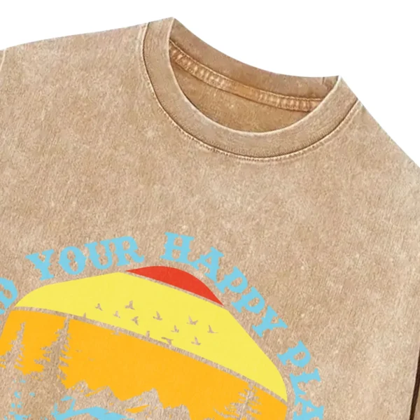 End Your Happy Place Camp Out Washed Tshirts Gift For Fan