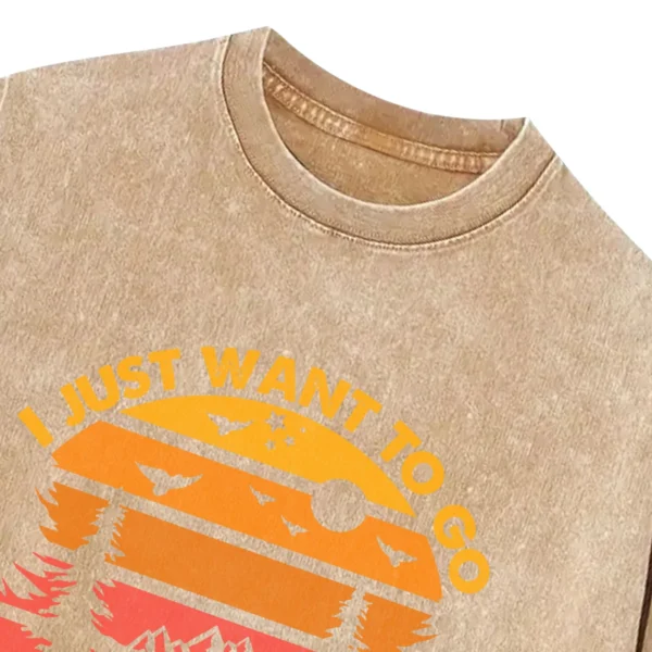 I Just Want To Go Camping And Take Naps Washed Tshirts Gift For Fan