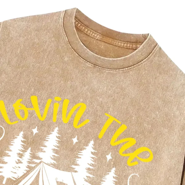 Lovin The Camping Life Washed Tshirts Gift For Fan